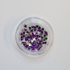 Strasszkő Háromszög LILA 2