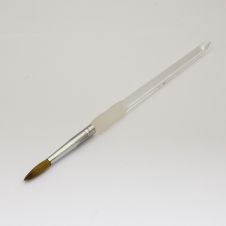 Ecset porcelán építéshez, hegyes, plexi nyéllel, 6-os méretben